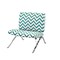 Monarch Specialties Accent Chair, Armless, Fabric, Living Room, Bedroom, Fabric, Metal, Green, Chrome, Contemporary I 8136 - alternate 1
